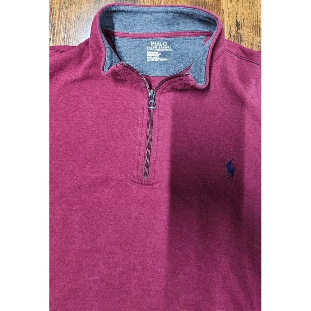 Polo Ralph Lauren Sweater Men's 2XL Red 1/4 Zip‎ Performance Mock Neck Outdoor